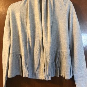 grey small short cardigan